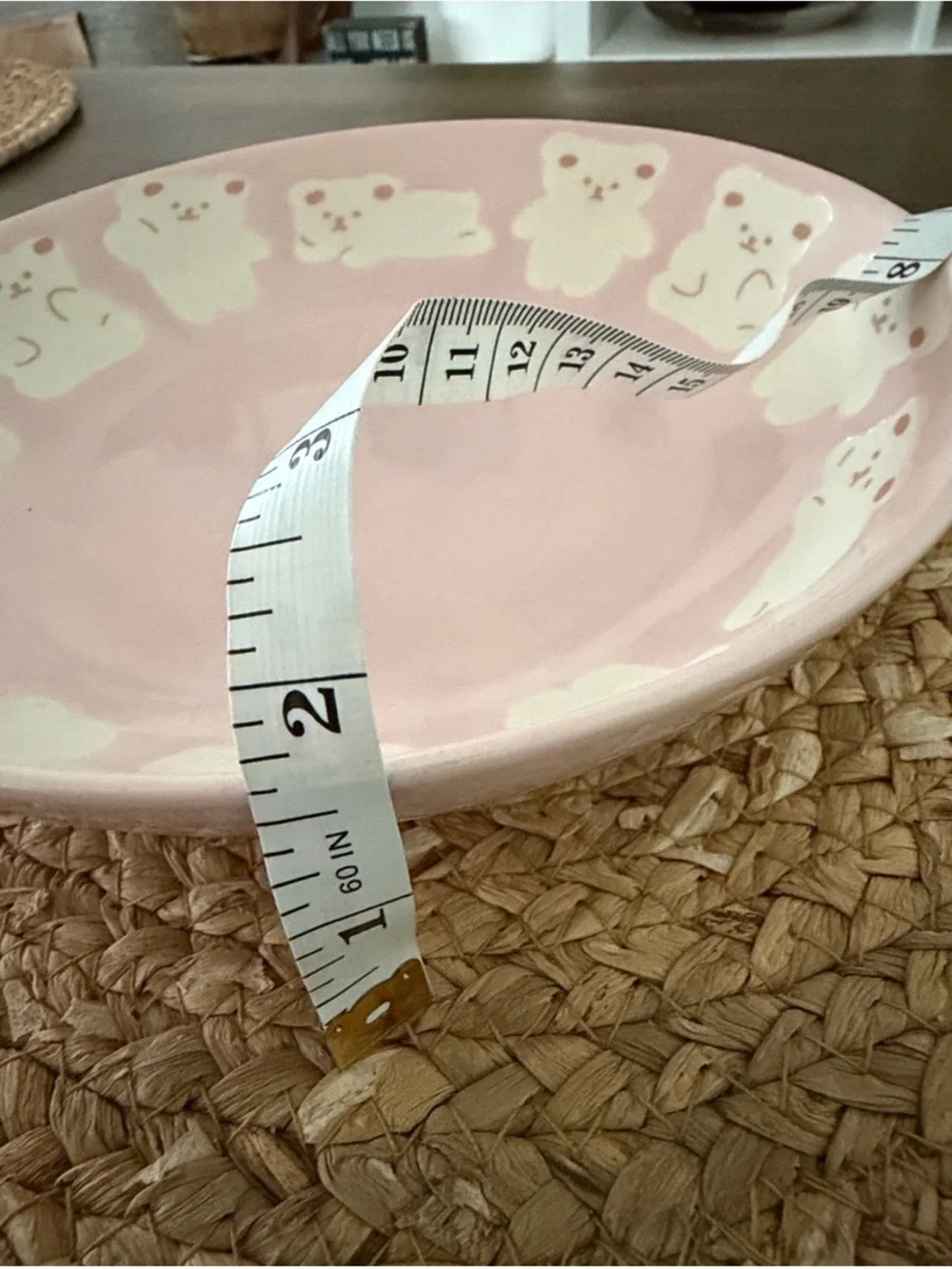 Cute Pink Bear Ceramic Plate and/or bowl Kawaii